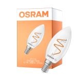 Osram Vintage 1906 LED Classic Slim E14 Kaars Filament Helder 3.1W 300lm - 927 Zeer Warm Wit | Beste Kleurweergave - Dimbaar - Vervangt 25W