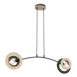 Emibig Hanglamp Skiva Staal Zwart | Geschikt voor 2x E27 - Max 15W