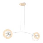 Emibig Hanglamp Skiva Staal Wit | Geschikt voor 2x E27 - Max 15W