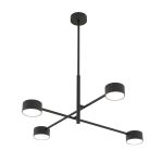 Emibig Plafondlamp Natsu Staal Zwart | Geschikt voor 4x GX53 - Max 12W