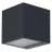 Ledvance Smart+ WiFi LED Wandlamp Buitenverlichting Brick Donker Grijs 14W 550lm - 830 Warm Wit | RGBW