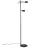Nordlux Clyde Vloerlamp Metaal Zwart 8W 350lm - 827 Zeer Warm Wit | 3-Staps Dimbaar
