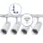 Bright Choice Complete Set 1-Fase Rail L 1 x 1,5 Meter Wit | incl. 4x Spot + GU10 2700K 3W Dimbaar + Eindkap, Voedingsconnector en L -Verbindingsstuk