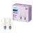 Voordeelpak 2x Philips Lamp LED E27 Peer Filament Helder 7W 850lm - 840 Koel Wit
