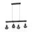 Eglo Hanglamp Townshend 7 Staal Hout Zwart | IP20 - Geschikt voor 4x E27 