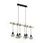 Eglo Hanglamp Townshend 5 Staal Hout Zwart | IP20 - Geschikt voor 6x E27 