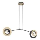Emibig Hanglamp Skiva Staal Zwart | Geschikt voor 2x E27 - Max 15W