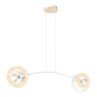 Emibig Hanglamp Skiva Staal Wit | Geschikt voor 2x E27 - Max 15W