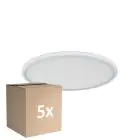 Voordeelpak 5x D'Lite Plafondlamp Luma Wit 22W 2000lm - 827 Zeer Warm Wit | IP44 - 42cm